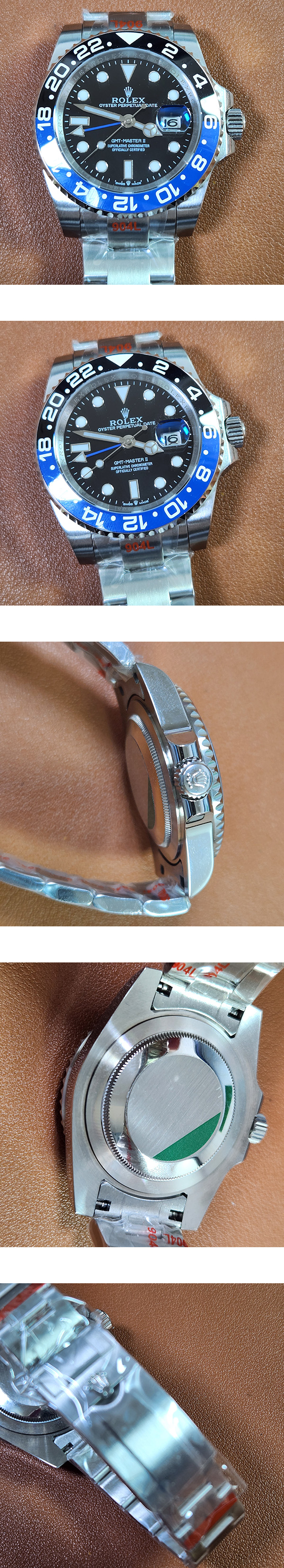 【TT工場】最安値のロレックス GMT Master II コピー時計Asian 21600振動(自動巻き)